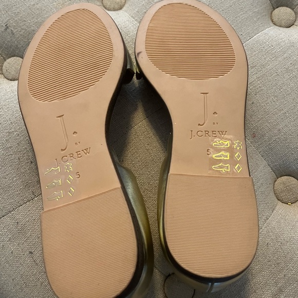J. Crew Gold Metallic Scalloped Flats - Picture 4 of 7